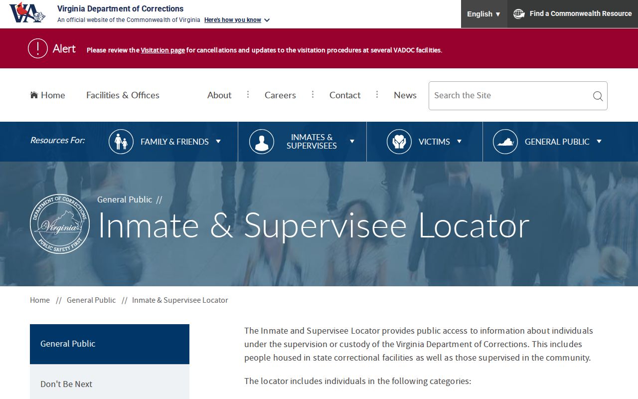 VADOC locator for Madison County released inmate records